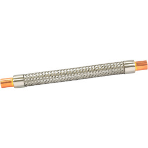 Appli Parts APVE-12 Antivibrador 1/2 pulg Soldable Eliminador de Vibracion 23cm Largo 500psi presion maxima de trabajo y 3.265psi presion de rotura