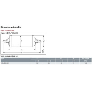 Danfoss 023Z0012 3/8in Liquid Line Refrigerant AC Filter Drier hvac refrigeration Flare 3-4.7tons Unidirectional 9-9/16in Long 3-1/8in Wide DCL 303