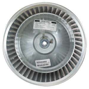 LAU Galvanized Steel Blower Wheel double-Inlet. Wheel Diameter: 10 5/8 in. Depth: 10 1/2 in. Bore 1/2 in. CW 1400 rpm Center Disc: Concave LA22LA025