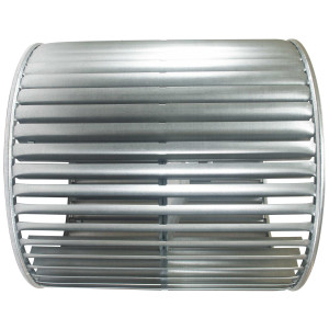 LAU Galvanized Steel Blower Wheel double-Inlet. Wheel Diameter: 10 5/8 in. Depth: 10 1/2 in. Bore 1/2 in. CW 1400 rpm Center Disc: Concave LA22LA025