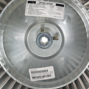 LAU Galvanized Steel Blower Wheel double-Inlet. Wheel Diameter: 10 5/8 in. Depth: 10 1/2 in. Bore 1/2 in. CW 1400 rpm Center Disc: Concave LA22LA025
