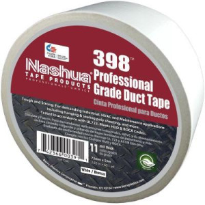 Tape/Cinta para Ducteria 2pulg x 60yds (48mm X 55m) Nashua 398 Blanco 11 Mil (UL) 1086185 Tape/Cinta para Ducteria 2pulg x 60yds (48mm X 55m) Nashua 398 Blanco 11 Mil (UL) 1086185