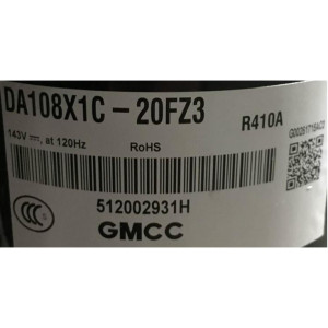 GMCC Compresor Rotativo velocidad Variable DC Toshiba 12.000 Btu/hr R410a DA108X1C-20FZ3, 201400620600, 11103020000030  