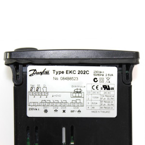 Electronic Control Danfoss Ekc202c 220v (Temperature Sensors 084b4403 Not Included), Four Relay Outputs, Two Temperature Sensors, and A
Digital Input