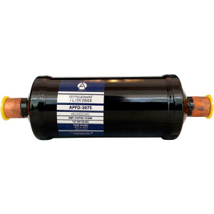 Appli Parts APFD-307S 7/8 in Liquid Line Refrigerant AC Filter Drier hvac Refrigeration 307S ODF Sweat Solder connection universal unidirectional 10-1/2 in long 3-1/4 in wide