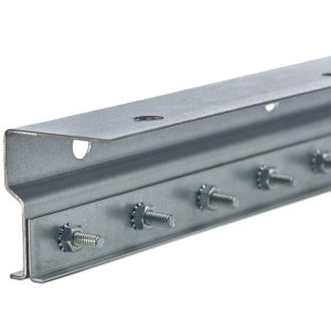 Riel Metalico Galvanizado Universal Para Tiras/Cortinas De Pvc 3ft / 0.9mts