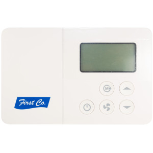 First Co Termostato  para Fan Coil 3 velocidades manual 24V 220v TF85L-200 T200
Interruptor de sistema HEAT/COOL, interruptor de ventilador manual o automatico de 3 velocidades con funcion de velocidad automatica Interruptor de encendido y apagado separad