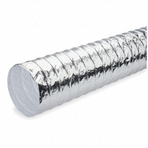 Atco Ducto Flexible No Insulado 4 pulgadas Diametro Interno 1/8 pulgada Espesor de Pared  25 Pies de Largo 05102504 3F333 40141901 