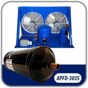 Appli Parts APFD-303S 3/8 in Liquid Line Refrigerant AC Filter Drier hvac Refrigeration 303S ODF Sweat Solder connection universal unidirectional 9 in long 3in wide