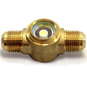 Appli Parts APSG-12A 1/2 in Sight Glass and liquid moisture indicator Flare connections with Solid Body for HVAC/R installations suitable for CFC HCFC HFC refrigerants