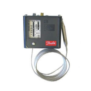 Danfoss 060L5223 KPU77 Refrigeration Thermostat, Range 60 to 140 F, SPDT, Automatic Reset, Remote Bulb 80 in