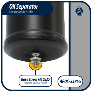 Appli Parts APOS-55855 Separador de Aceite 5/8 pulg ODF Soldable, CFC,HCFC,HFC,R22,R407C,R502,R134a,R404A,R507, Temperatura de trabajo desde -10 C a 130 C