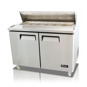 Migali 48 in Sandwich Prep Table - 12 Pans, 2 doors 115V 60hz 1ph C-SP48-12-HC