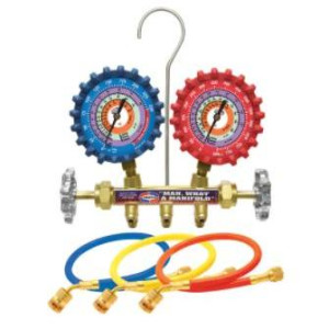 Uniweld QAL3SM-1 Manifold R12/R22 /R134 3 ft Hoses Psi-Kg/cm2-Farenheit