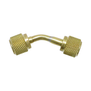 Uniweld UVGA Vacuum Gauge Adapter - 1/4in Female Flare x 1/4in Female Flare, 1/4"in Hose Nut with Gasket and Valve Depressor On One End, 1/4in Hose Nut and Gasket without Valve Depressor On Other End