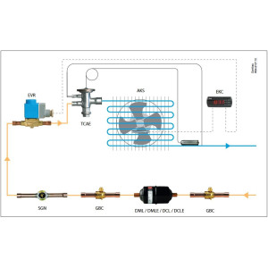Danfoss 023Z5001 Filtro Secador 3/8pulg linea de Liquido para sistemas de aire acondicionado y refrigeracion DCL 033 Roscable 1.5-2tons Unidireccional 11cm Largo 4.6cm Ancho