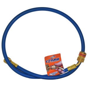 Uniweld EZM3B Manifold Hose 36 in, Blue, 1/4 x 5/16 in Connections, CFC,HCFC,HFC,R410 Ez-Turn Anti-Blowback