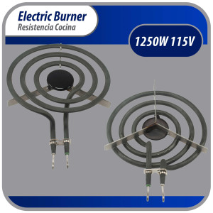 Appli Parts REC-136 Range Heater Element 3 Turns, 6 in, 110 V, Universal Replacement SP111YA, TS3W6111, SU207, S36Y11-120V and others