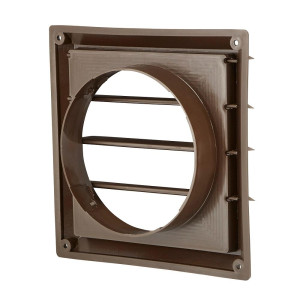 Lambro 361B Brown Plastic Louvered Vent 6 inch

