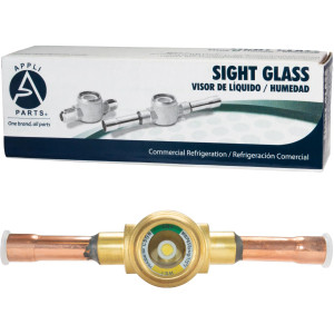 Appli Parts APSG-38AS Visor de Liquido 3/8 pulg Indicador de Humedad con conexiones Soldable con cuerpo solido para Sistemas de Refrigeracion y Aire Acondicionado