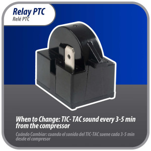 Appli Parts APSR-4003P Mini Fridge relay switch 1 pin 4.7 Ohm 110V Universal PTC Start relay replacement part for multiple brands of refrigerators wine cooler