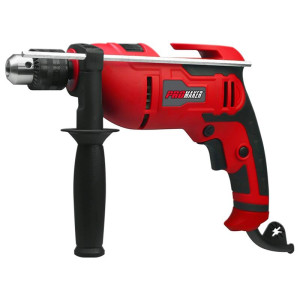 Promaker 1/2in Hammer Drill PRO-TP500 Voltage - Frequency: 120V - 60Hz Amperage: 5.0AMP Power: 500W Speed: 0-2800rpm Chuck size: 1/2in (13mm) Weight: 4.62Lb Cord: 6.5ft