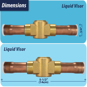 Appli Parts APSG-34AS 3/4 in Sight Glass and liquid moisture indicator Solder connections with Solid Body for HVAC/R installations suitable for CFC HCFC HFC refrigerants