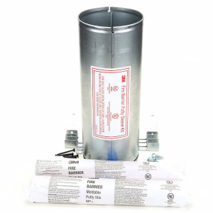 Kit de funda de masilla para barrera contra incendios de 3M, 12 pulgadas Longitud 4 pulgadas De diametro Acero DT400