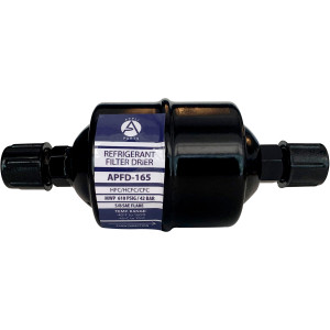 Appli Parts APFD-165 5/8 in Liquid Line Refrigerant AC Filter Drier hvac Refrigeration 165 SAE Flare connection universal unidirectional 6in long 3in wide