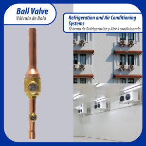 Appli Parts APBV-014 1/4 in Shut Off Ball Valve ODF Universal Replacement 610 psi (4.2 Mpa) max pressure -22 F to 248 F work temperature with 1/4 in SAE service port, with 6-1/2 in overall length