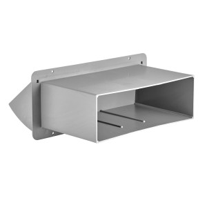 Lambro 1170G Gray Plastic Wall Cap Vent 3-1/4 inch X 10 inch