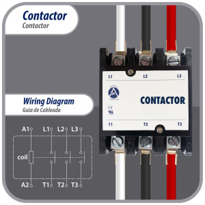 Appli Parts APAC-350240 Contactor 3 Polos 50A 240V Bobina Repuesto para Compresores de CA y Aplicaciones Electricas Certificacion UL E476929 de Trabajo Pesado