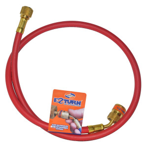 Uniweld EZM3R Manguera Manometro 36 pulg / 90cm Roja 1/4 X 5/16 CFC/HCFC/HFC R410 Ez-Turn Anti-Blowback