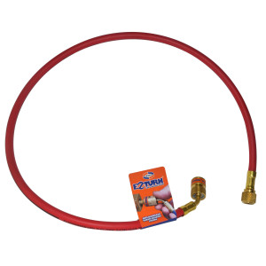 Uniweld EZM3R Manguera Manometro 36 pulg / 90cm Roja 1/4 X 5/16 CFC/HCFC/HFC R410 Ez-Turn Anti-Blowback