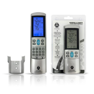 Appli Parts APRC-2000A Control para Aire Acondicionado Universal, LCD 3 pulg Iluminado, Centigrado y Fahrenheit, Funcion Sleep, Temporizador, 2.000 Frecuencias