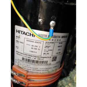 DC inverter scroll compressor 11102020000002 E655DHD-65A2YG Hitachi 65-200V 40-200hz R410A 9000W H361098
Fit in: E4SPRF90CA00C E4SPRF158CA00C E4SPRF140CA00C E4SPRF98CA00C E4SPRF118CA00C E4SPRF175CA00C