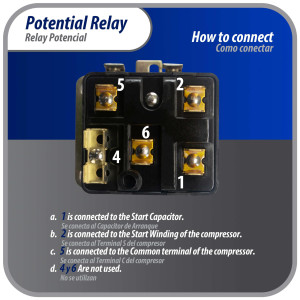 Appli Parts APPR-069 Relay Potencial 069, Voltaje de Bobina 332 V, Recogida Minima 180 V, Recogida Maxima 193 V, Caida Maxima 105 V, 50/60Hz Remplazo universal para refrigeracion y aire acondicionado