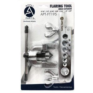 Appli Parts APT-FT195 Flaring Tool for 3/16, 1/4, 5/16, 3/8, 7/16, 1/2, 5/8 in Diameter copper and other soft metals