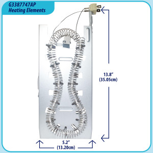 3387747 Appli Parts Resistencia para Secadora 3387747AP 5200 W reemplaza las piezas originales de otras marcas y otros modelos