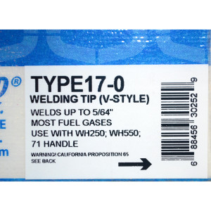  Uniweld TYPE17-0 Weld-Braze Tip 30252