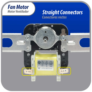 Appli Parts APFM-343 12 W, 115 V, 60 Hz, 0.22 A, 3000 rpm, CW rotation Evaporator Fan Motor replacement kit 343 with Brackets includes Fan Blade Grommets and Brackets Fits 482731 and others