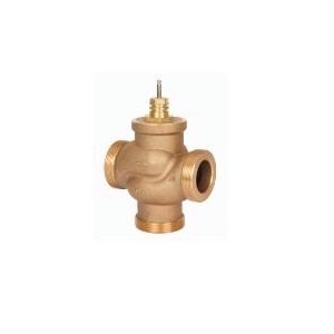 Danfoss 3-Way Valve Vrb3 Dn20 Ksv6,3 Pn16 1" X 1-1/4", Bronze Body, Ext. Thread