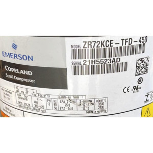Compresor tandem Copeland A.A. Scroll 12T 144.000Btu 2 compresores 6T 72.000 380V/50Hz 460V60Hz ZRT144KCE-TFD