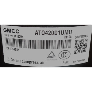 Compressor ATQ420D1UMU 220v/60hz/1ph R410 11103020000029 / 201400611148  Fits: ecox EIVCU060CXXB EIVCU060C18B Midea MCHSU48CSH2 MCU601PT2 MCHSU48CSH2H 38MBRQ48A3 MOE30U48HFN1M