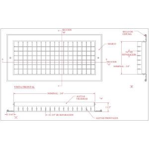 Supply Air Aluminun Grille, White Dv12x10