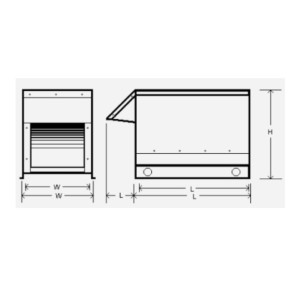 Gabinete De Exteriores Para Unidad Condensadora eco180 G90U Galvanizado  26 L x 20W x 16H pulgadas Gabinete De Exteriores Para Unidad Condensadora eco180 G90U Galvanizado  26 L x 20W x 16H pulgadas