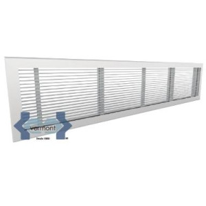 Perimeter Diffuser 3/8 Fins Separation White Aluminum 48in X 06in DF3LB48000600