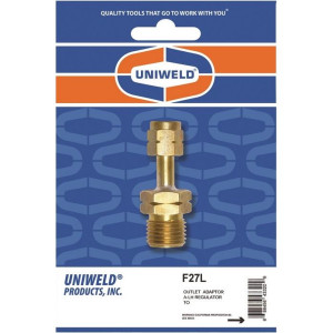 Uniweld F27L Adaptador para Salida Tanque Oxigeno A-LH del Reguladora a Uniweld F27L Adaptador para Salida Tanque Oxigeno A-LH del Reguladora a