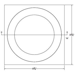 Difusor Plafon Con Placa Circular de Aluminio Blanco 14in Diametro. Vermont DPCLB14