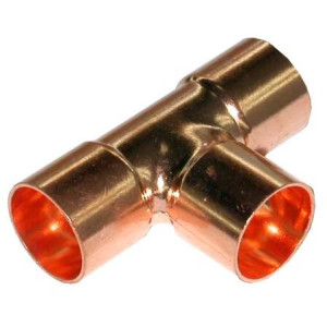 Appli Parts AP-RT158138 Reductor Tee de Cobre 1-5/8x1-3/8x 1-5/8 pulg Conexiones CxCxC soldadas para aplicaciones de refrigeracion, aire acondicionado y plomeria Tuberia de Cobre ACR y Tipo L